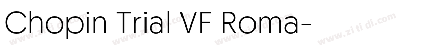 Chopin Trial VF Roma字体转换